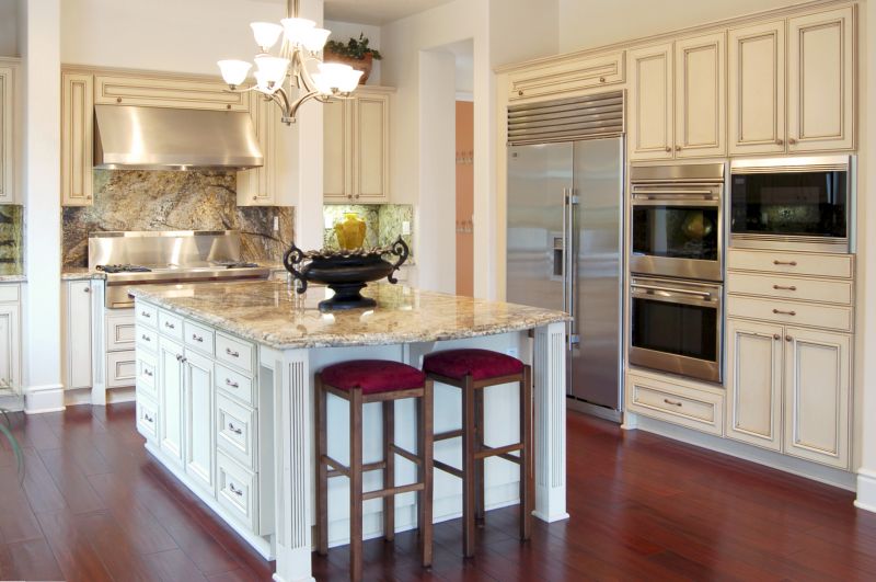 Kitchen with granite island
