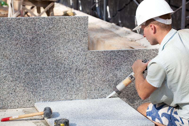 Seamless granite installation